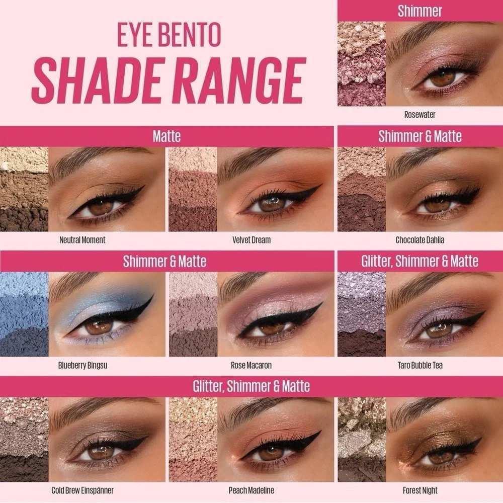 🌸✨ KAJA Beauty Bento Trio – Bouncy Mosaic Chrome, Shimmer & Matte Stack ✨